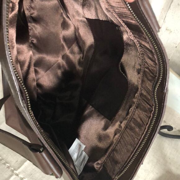 Disney Tinkerbell Brown Tote Purse Bag in Brown with Flaws - Picture 10 of 12